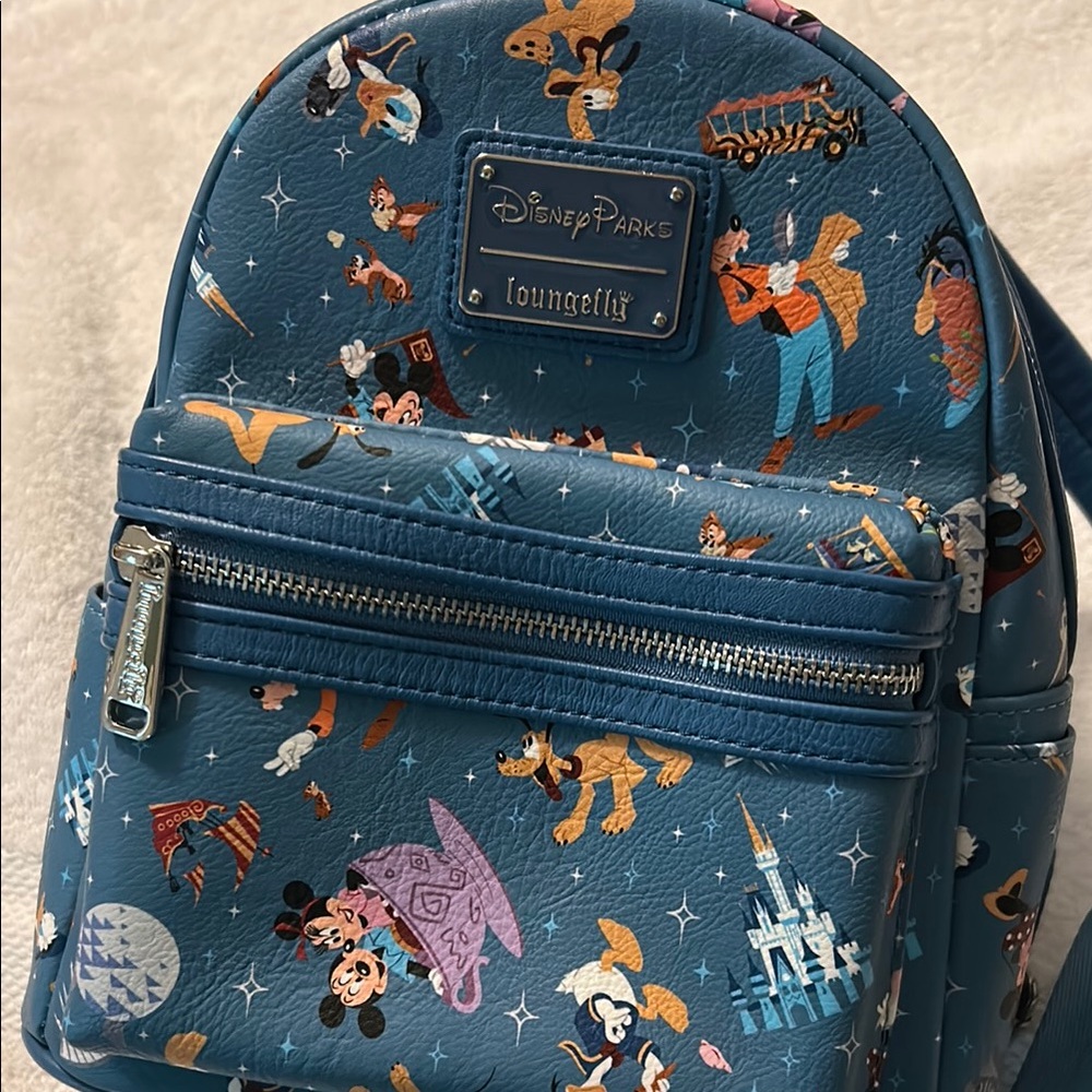NWOT Disney Parks Blue Backpack with Characters
